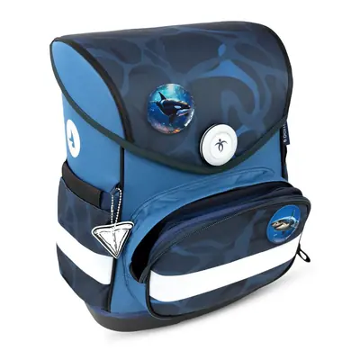 Torba školska Belmil compact with patches wave storm 405-41/AG/B/12-7