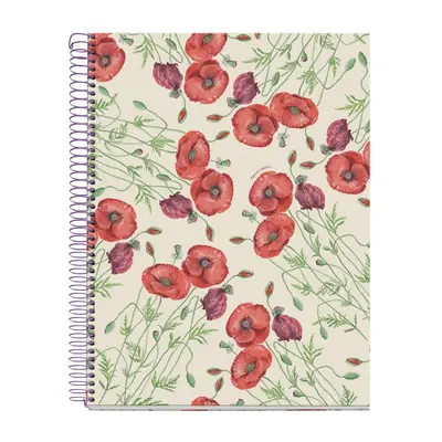 Kolegij blok Miquelrius A4 90g 80L spiralni kocke Entredos Papaver Rhoedas MR4500