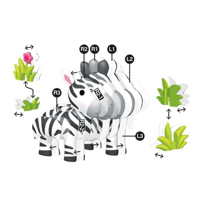 Puzzle 3D Apli Wild Zebra 20024-2