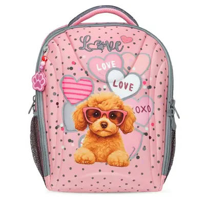 Torba školska Belmil sturdy pink heart puppy 338-82/71