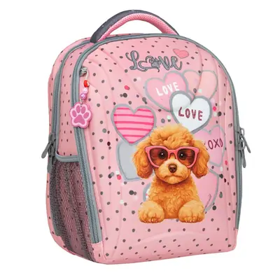 Torba školska Belmil sturdy pink heart puppy 338-82/71-1