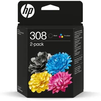 Tinta HP 6L6S6UE  no.308 Combo Black/Tri-Color