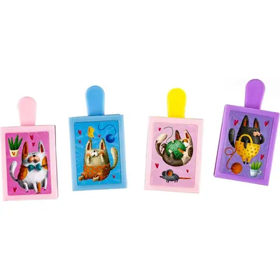 Gumica Centrum Cartoon Animals 38x14x72mm (žuta, plava, roza, ljubičasta) 24/1 80964-1