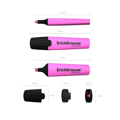 Marker za označavanje ErichKrause Visioline V-12 rozi 10/1-3
