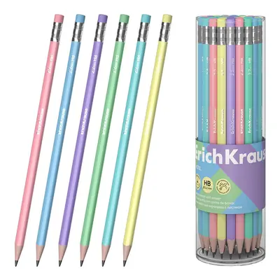 Olovka grafitna ErichKrause Pastel HB sa gumicom trokutasta sortirano 42/1