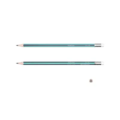 Graphite pencil ErichKrause Sonata HB with eraser triangular assorted 12/1 45616-2