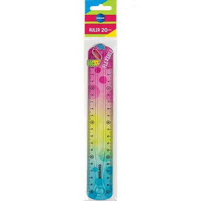 Ravnalo Centrum plastično fleksibilno šareno 20cm sortirano 81222-1
