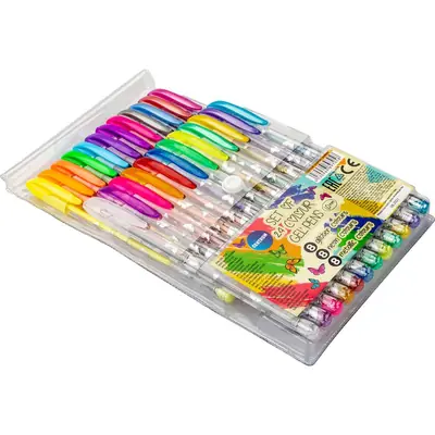 Set rolera u boji Centrum gel 1mm (metalic, neon, glitter)  u PVC vrećici 24/1 89705-1